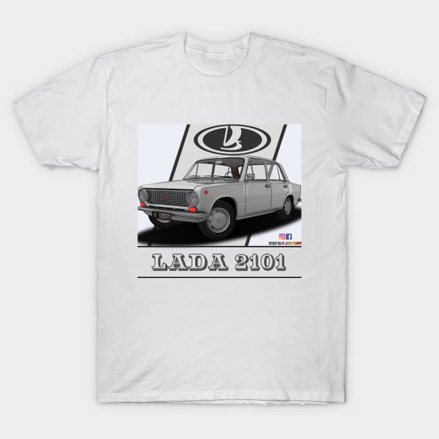 Lada 2101 1970 White T-Shirt by PjesusArt